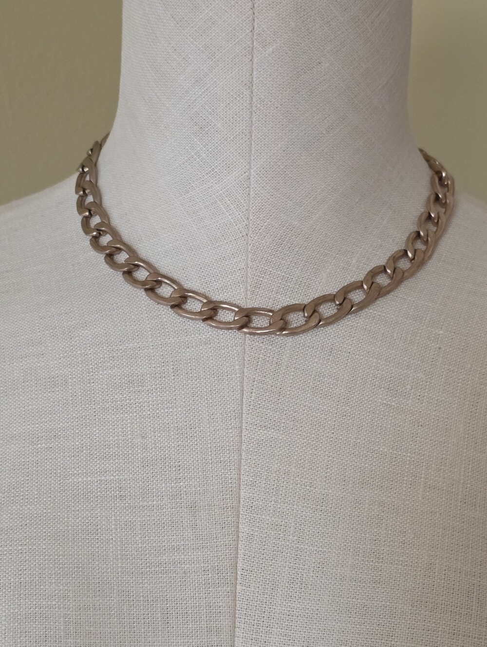 Chunky Curb Link Chain Necklace Choker Universal Thread
